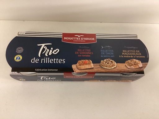 Trio de rillettes (sardines, thon et maquereaux)
