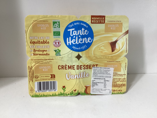 Crème dessert vanille tante Hélène 4x100g