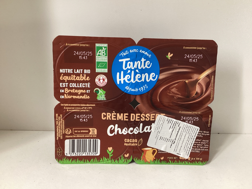 Crème dessert chocolat tante Hélène 4x100g