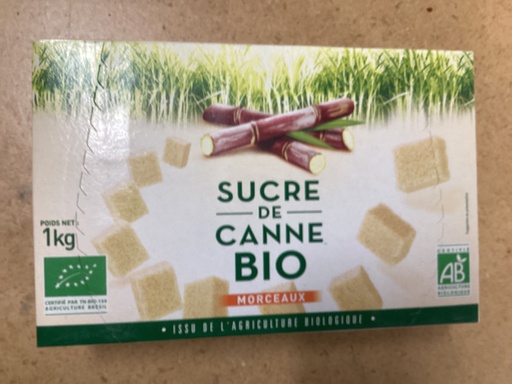 Sucre de canne blond en morceaux