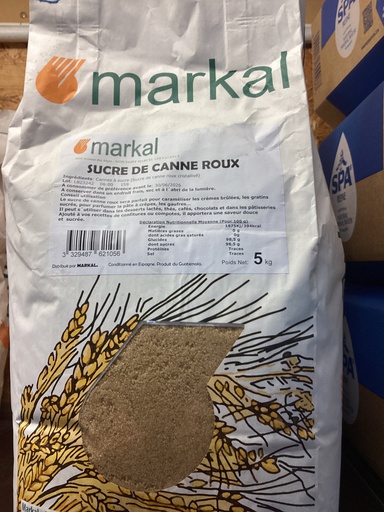 Sucre de canne roux 5kg bio