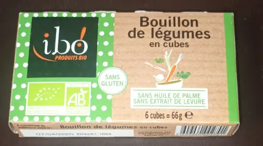 Cubes de bouillon de légumes (sans gluten)